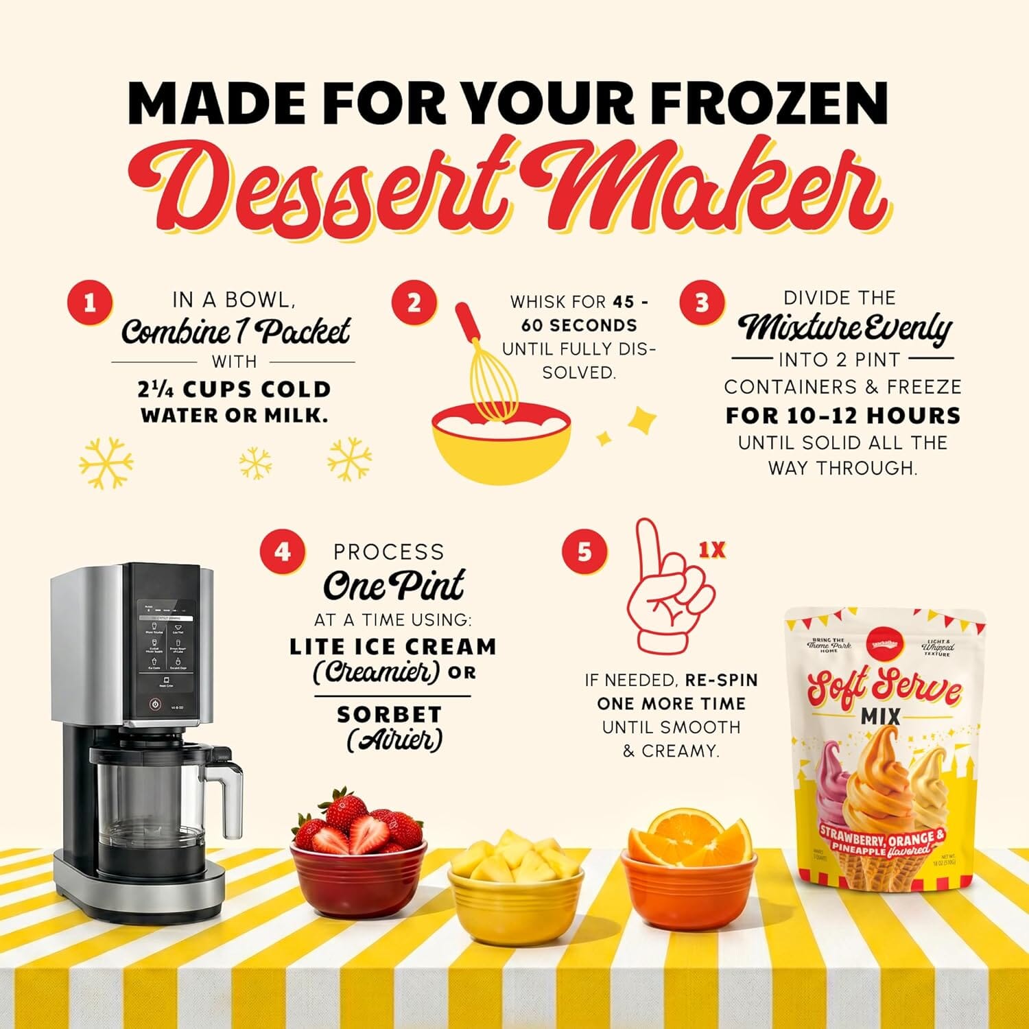 Snackathon Soft Serve Mix Variety Pack, 3 Fruity Flavors Snackathon 