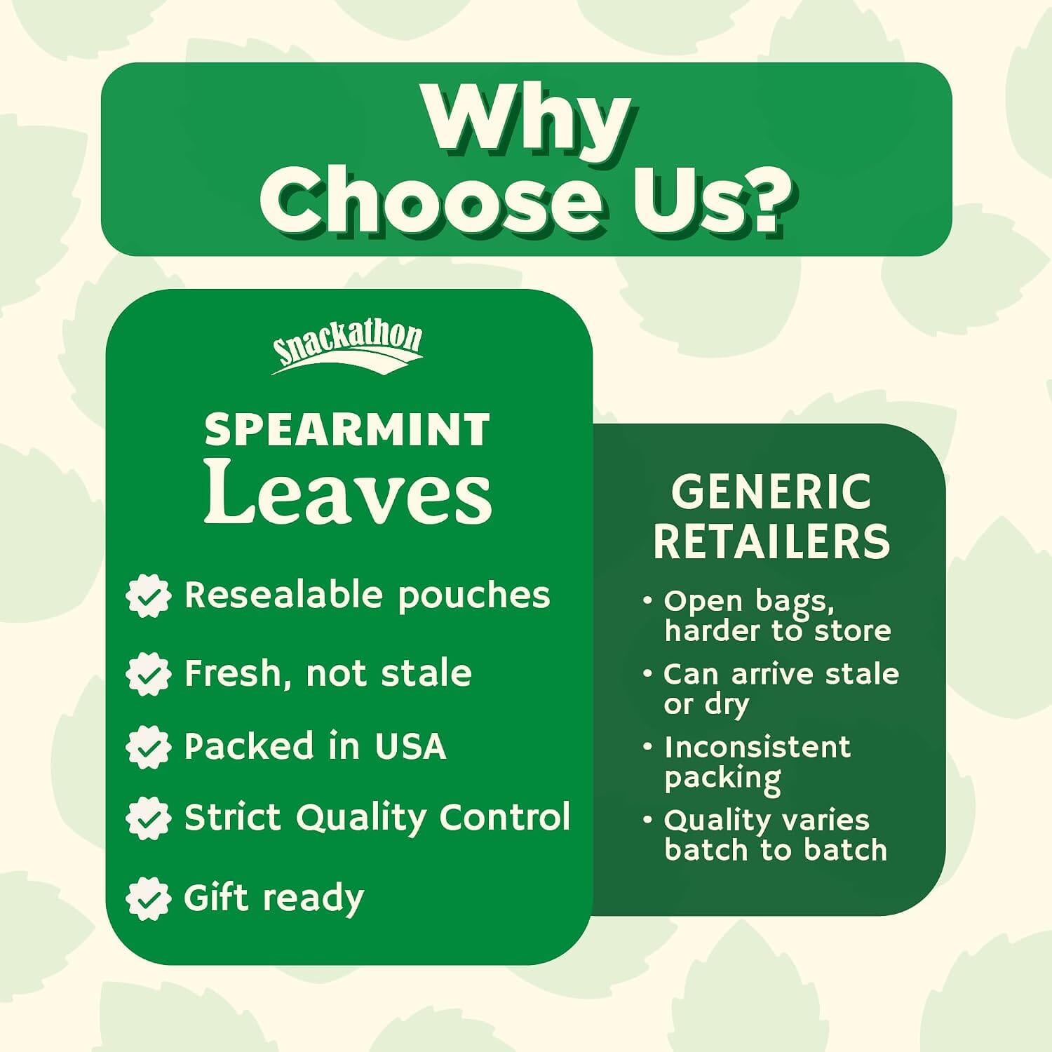 Snackathon Spearmint Leaves Candy, Soft & Chewy Mint Jelly Candy Snackathon 