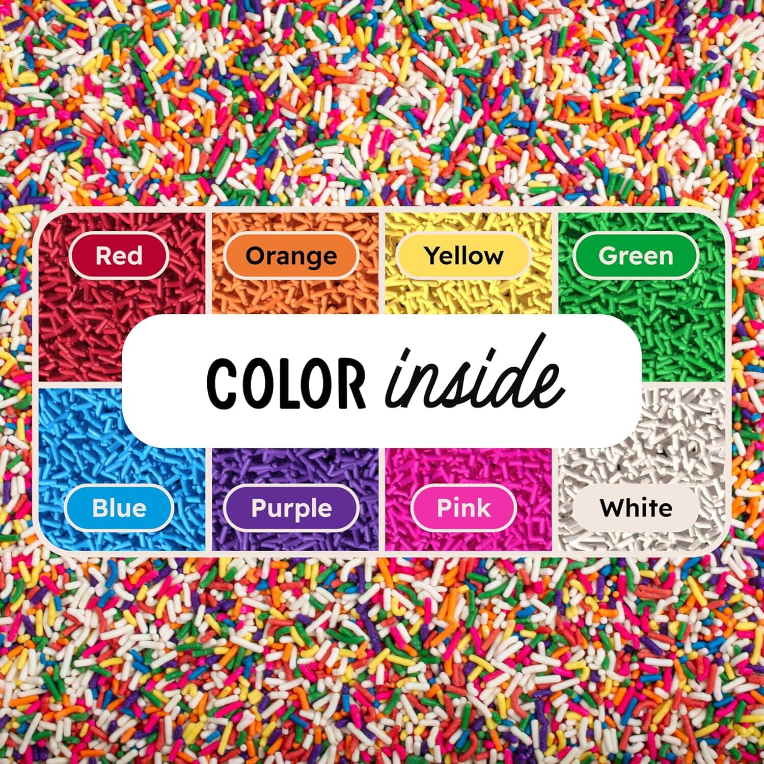 Snackathon Sprinkles for Baking & Decorating, Rainbow Sprinkles, 2.2 LB Bulk Rainbow Jimmies in Resealable Pouch Snackathon 