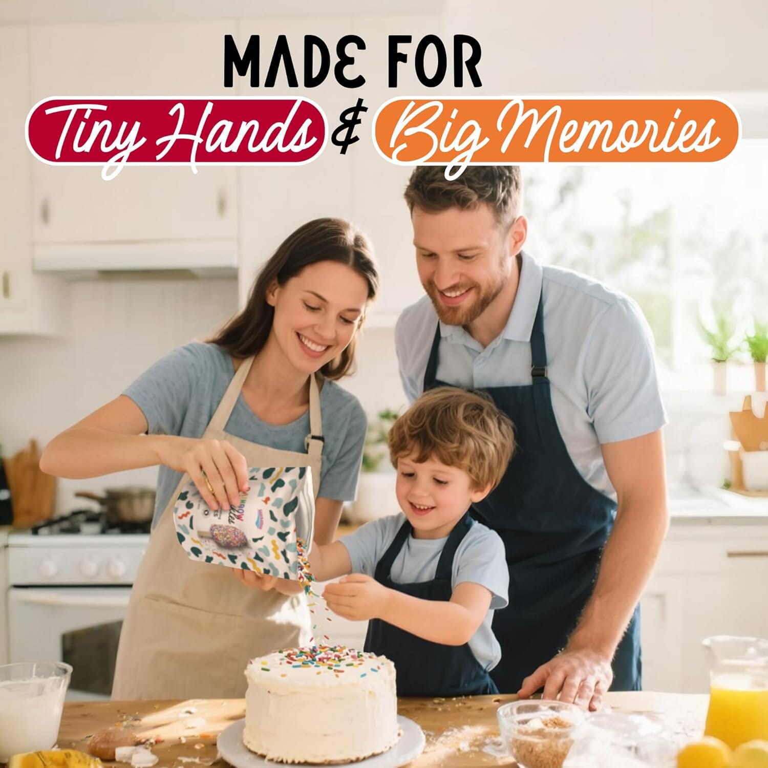 Snackathon Sprinkles for Baking & Decorating, Rainbow Sprinkles, 2.2 LB Bulk Rainbow Jimmies in Resealable Pouch Snackathon 