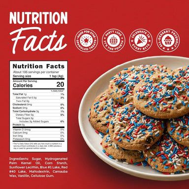 Snackathon Sprinkles – Patriotic Sprinkles Jimmies, 15 Oz Snackathon 