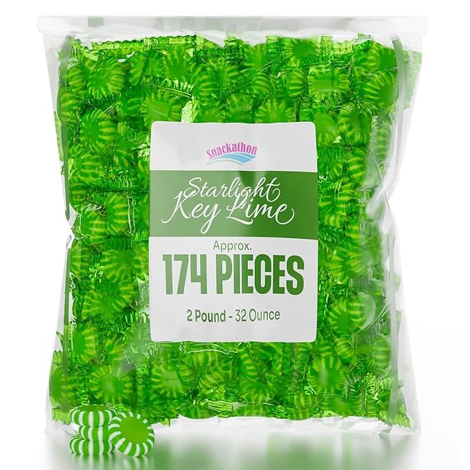 Snackathon Starlight Candy, Individually Wrapped, Key Lime Snackathon 2 LB 