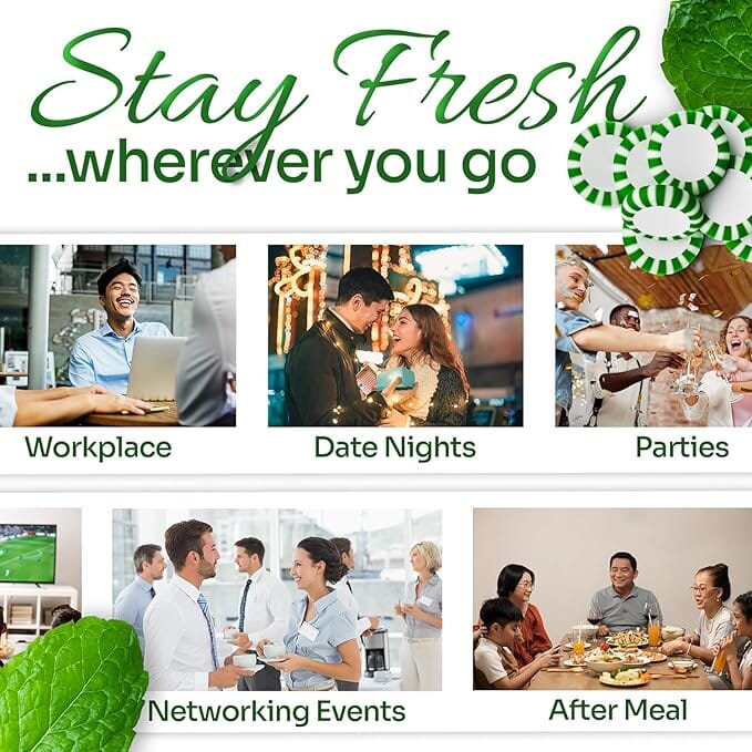 Snackathon Starlight Candy, Individually Wrapped, Spearmint, 6 Pound Snackathon 