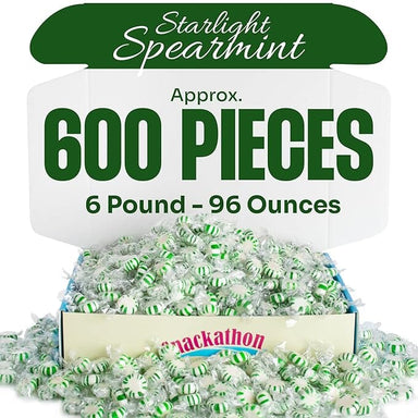 Snackathon Starlight Candy, Individually Wrapped, Spearmint, 6 Pound Snackathon 6 LB 