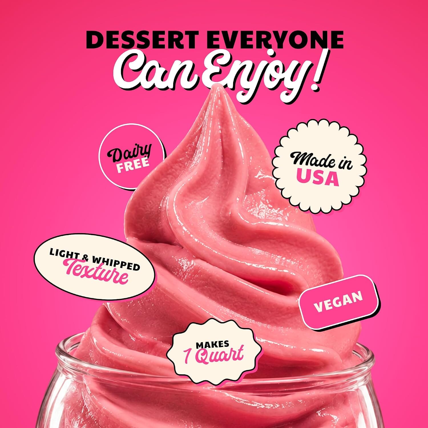 Snackathon Strawberry Soft Serve Mix, Dairy Free Powder Snackathon 