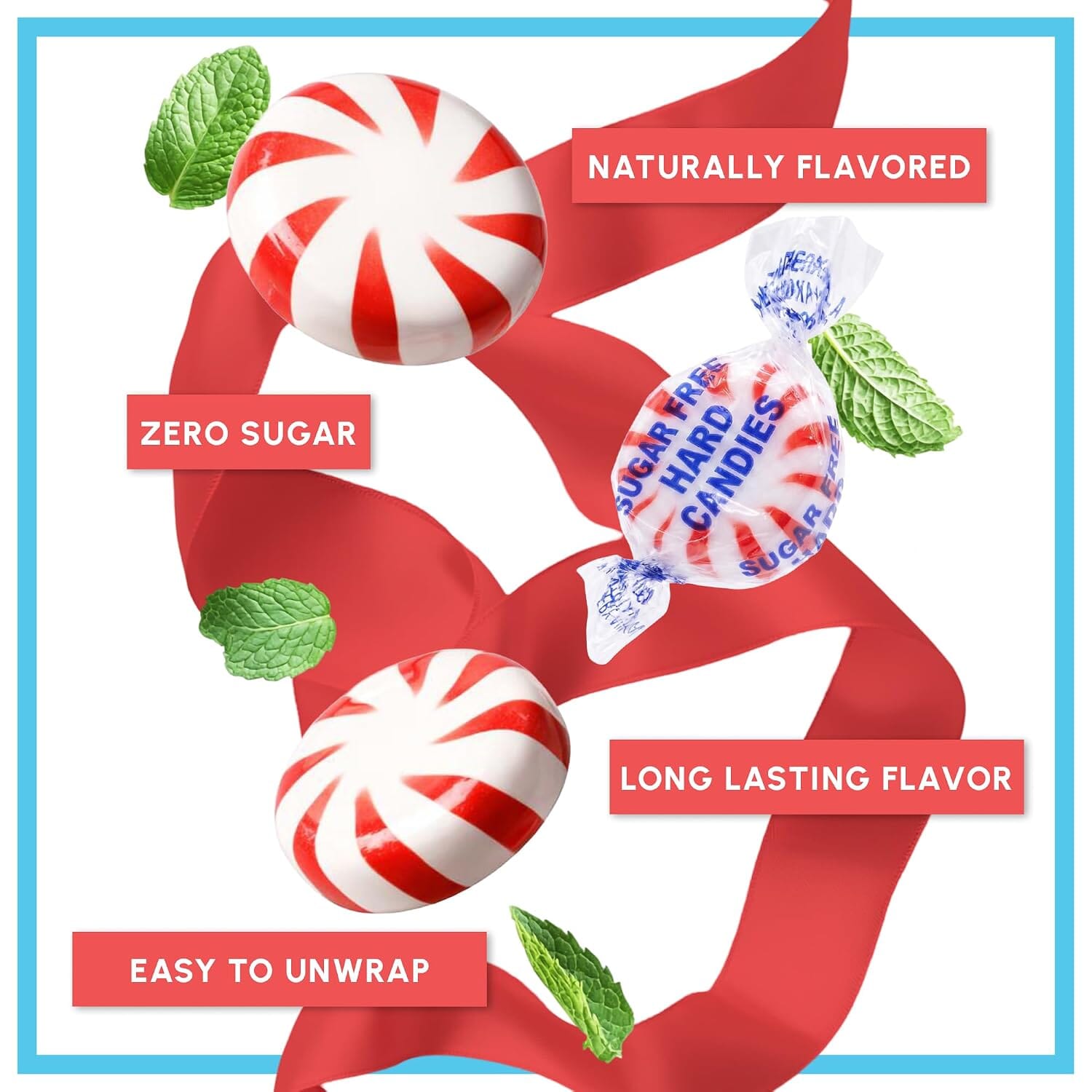 Snackathon Sugar Free Peppermint Starlight Mints Hard Candy Snackathon 