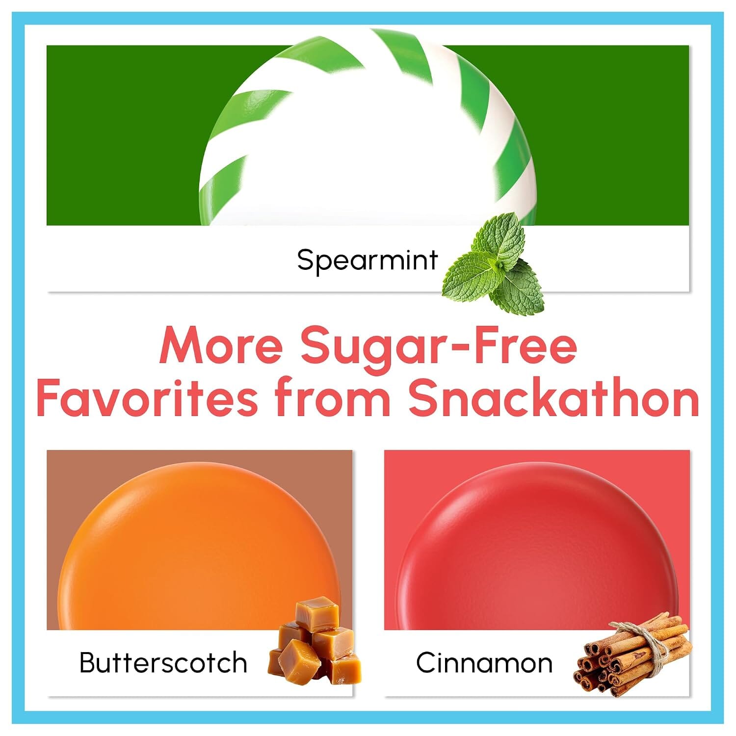 Snackathon Sugar Free Peppermint Starlight Mints Hard Candy Snackathon 