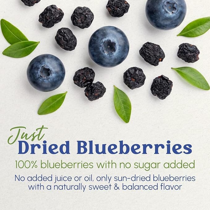 Snackathon Unsweetened Dried Blueberries, 4 oz, No Sugar Added, Just 100% Sun-Dried California Whole Berries, All Natural, Non-GMO, No Oils, Resealable Bag, Dried Fruit for Baking & Snacking (Copy) Snackathon Foods 