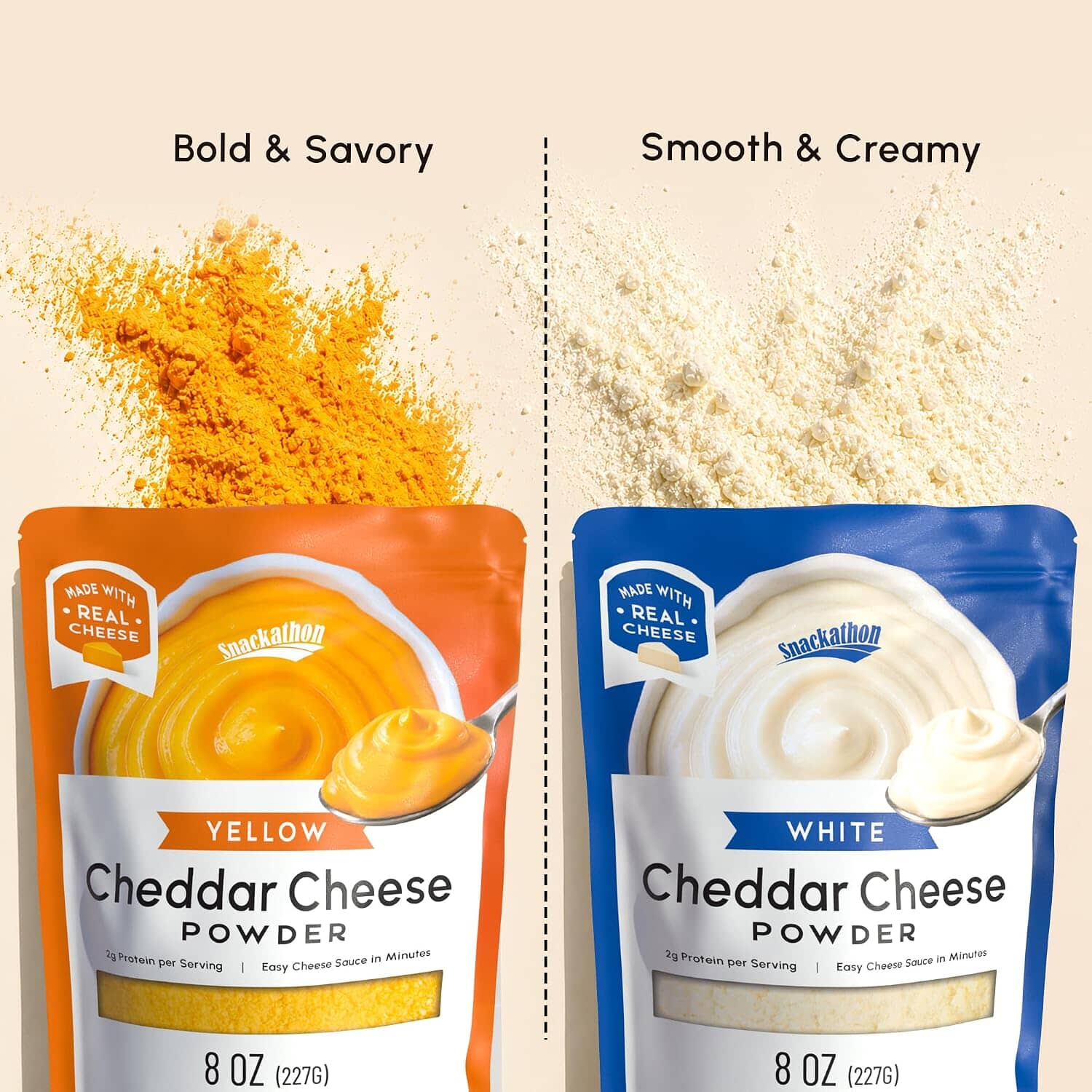 Snackathon Yellow Cheddar Cheese Powder, Made with Real Cheese Snackathon 