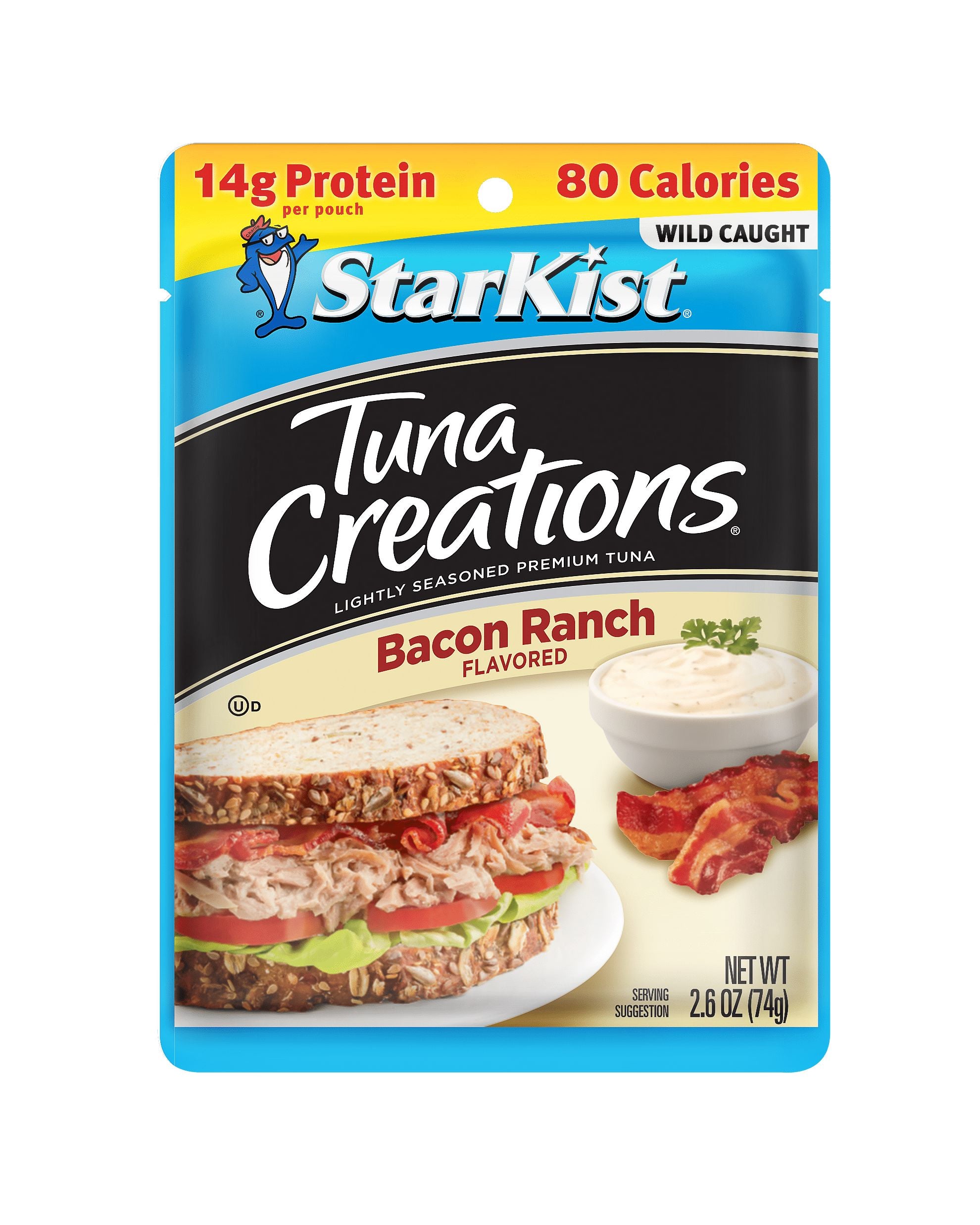 StarKist Tuna Creations, Bacon Ranch, 15g Protein, 2.6 oz Pouch StarKist Single 