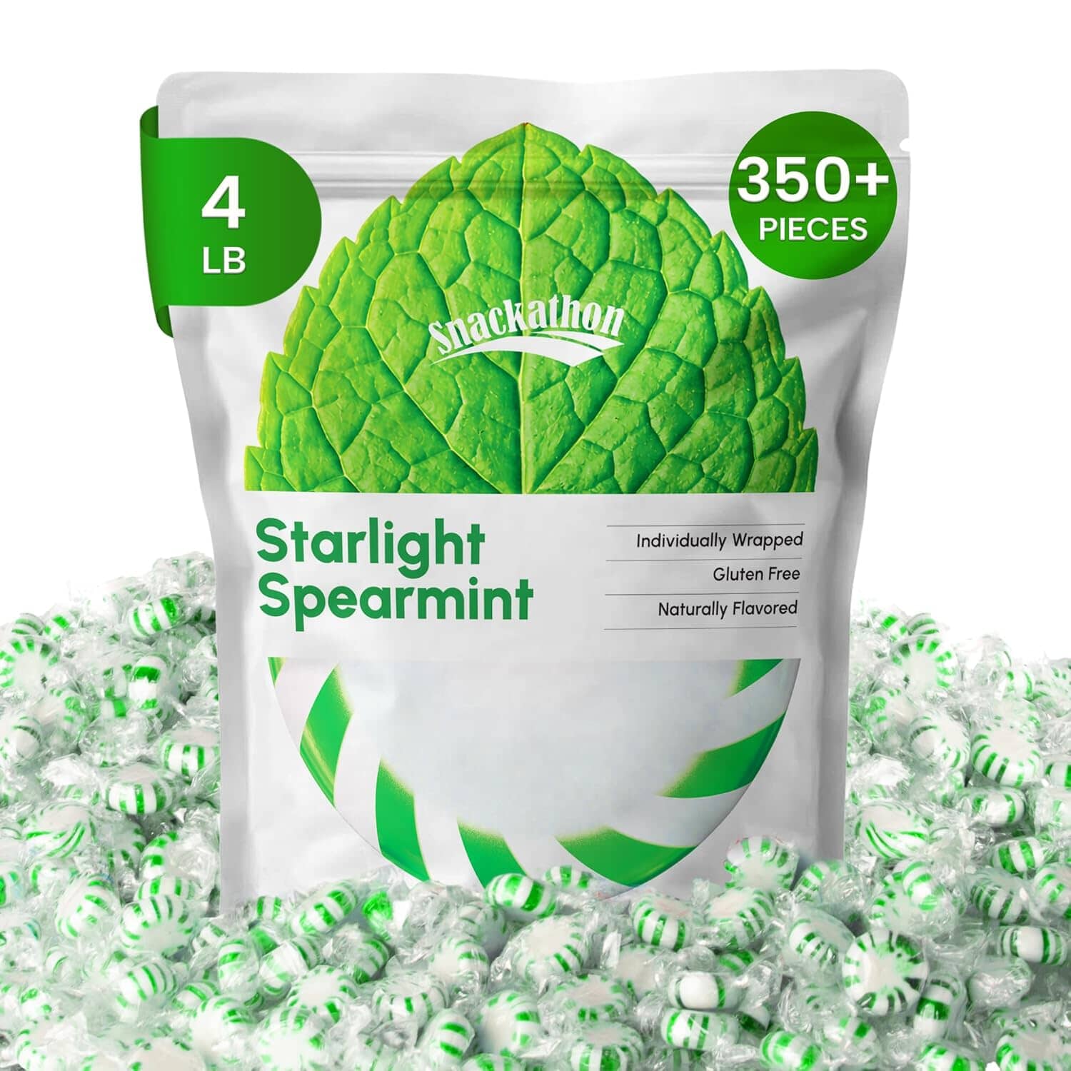 Starlight Candy, Spearmint, Individually Wrapped Snackathon 4 Pound 