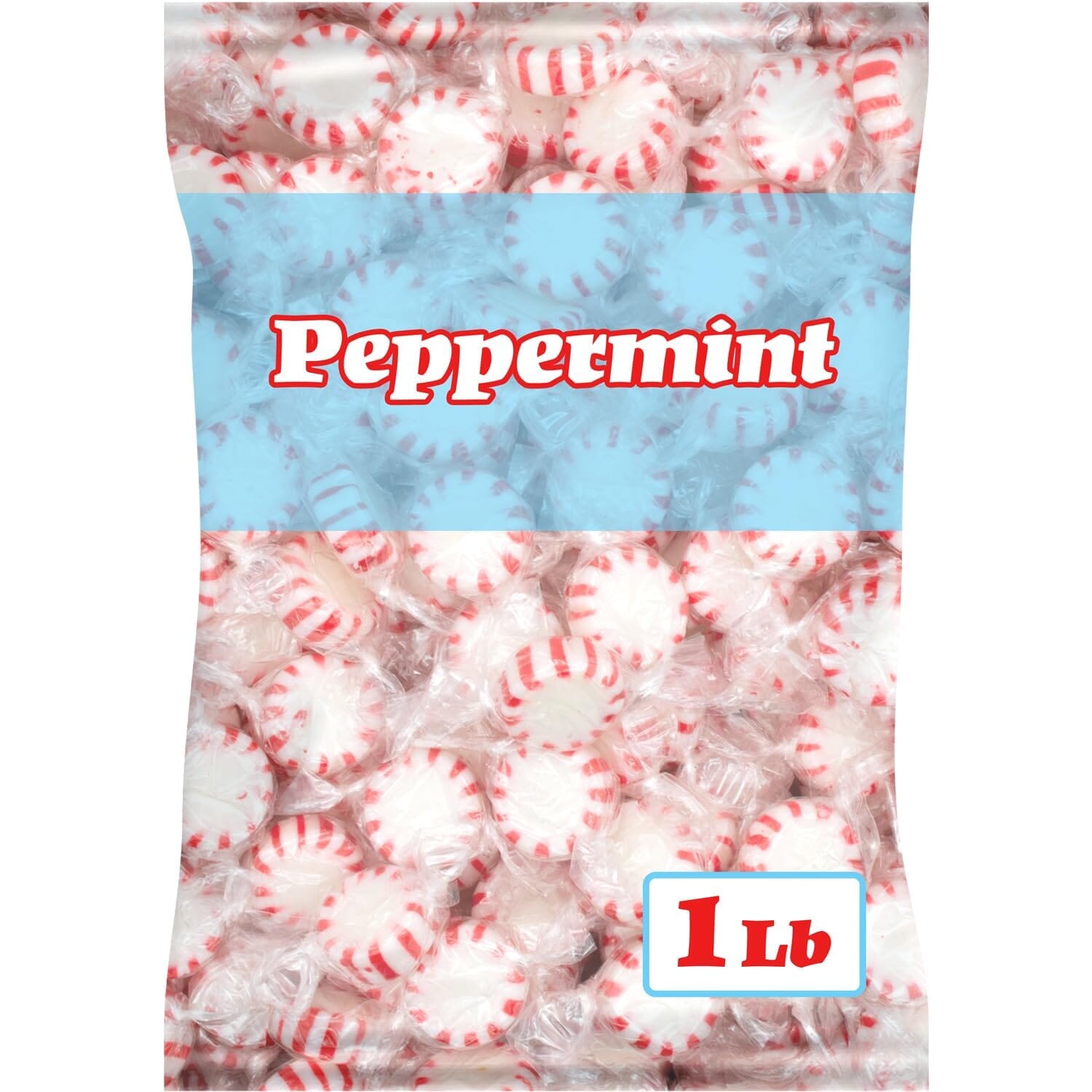 Starlight Peppermint Candy, Individually Wrapped, 1 Pound Bag Snackathon 