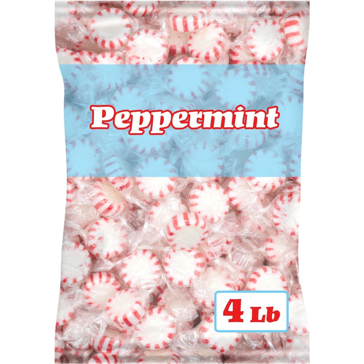 Starlight Peppermint Candy, Individually Wrapped, 4 Pound Bag Snackathon 