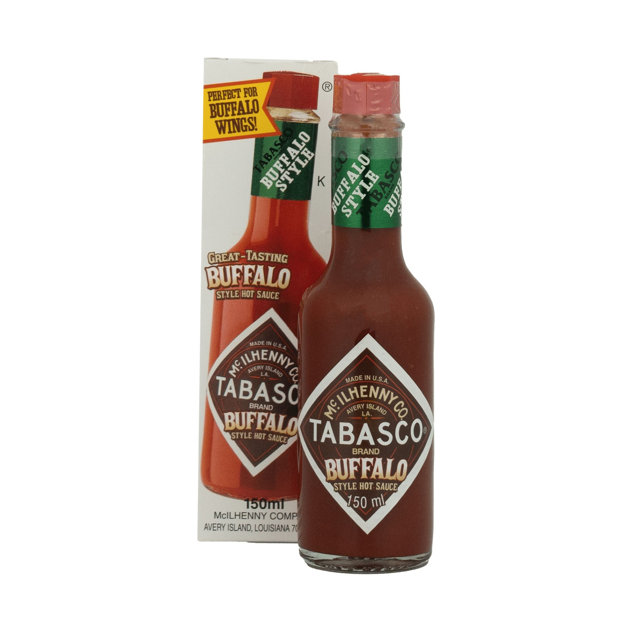 Tabasco Buffalo Style Hot Sauce, 5oz, Good for Wings, Fish Free, Shelf Stable, Liquids, Glass Bottle TABASCO 