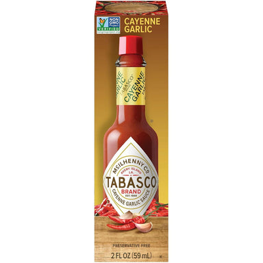 Tabasco Cayenne Garlic Pepper Sauce, 2 Fluid Ounce Pack of 1-10317860 Snackathon Foods 