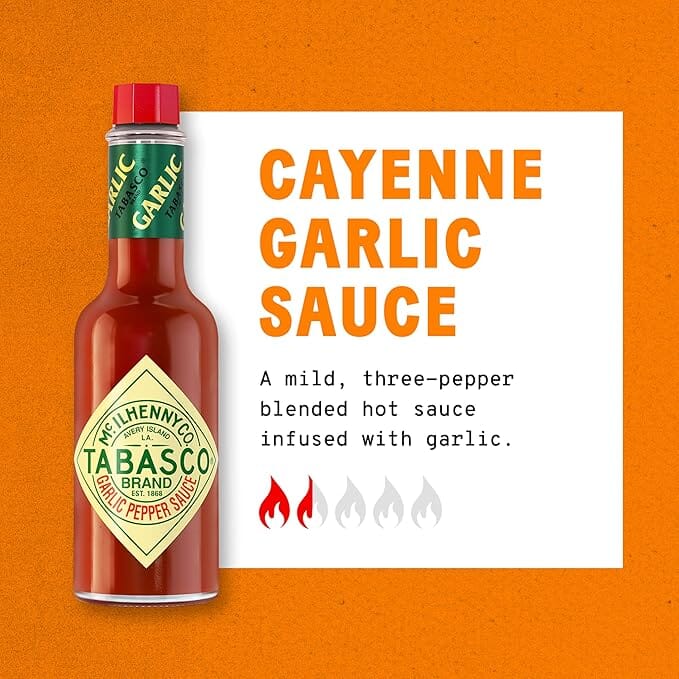 Tabasco Garlic Pepper Hot Sauce with Cayenne, Medium Heat, 5 fl oz TABASCO 