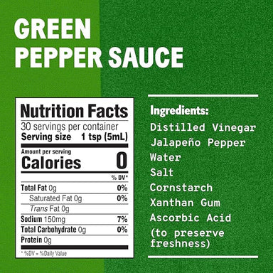 Tabasco Green Jalapeno Pepper Sauce, Mild Zesty Heat, 5 oz. Bottle TABASCO 