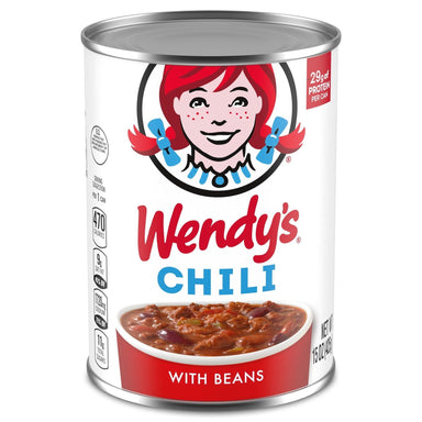 Wendy's Chili With Beans, Canned Chili, 15 Ounce Wendy's Single 