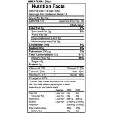 Wheatena Toasted Wheat Cereal, 20 Ounce, Case of 12 Wheatena 