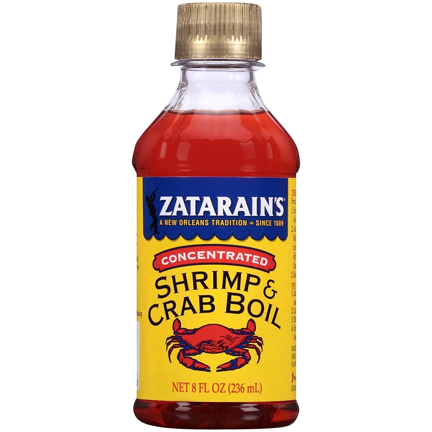 ZATARAINS Crab and Shrimp Boil Liquid, Concentrated, 8-Ounce Zatarain's 8 Ounce 