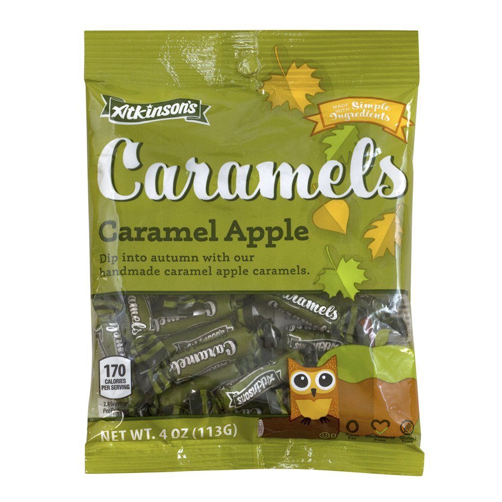 Atkinson's Caramels Candy Atkinson Candy Caramel Apple 4 Ounce 