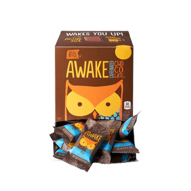 Awake Caffeinated Chocolate Energy Bites Awake Chocolate Milk Chocolate 0.53 oz - 50 Count 