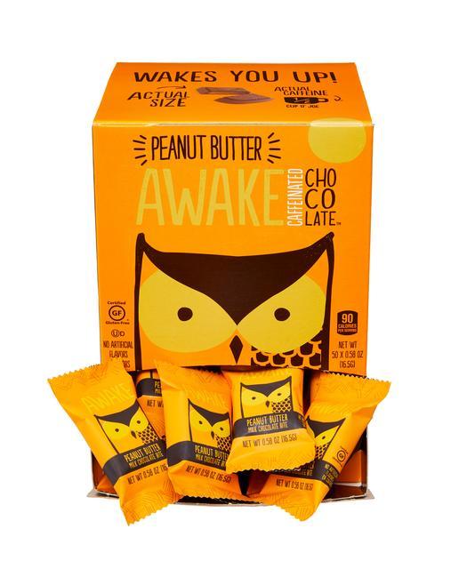 Awake Caffeinated Chocolate Energy Bites Awake Chocolate Peanut Butter Chocolate 0.58 oz - 50 Count 