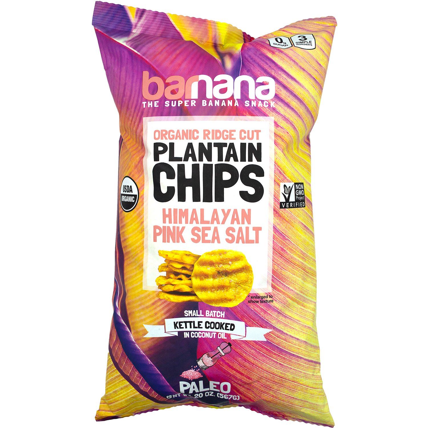 Barnana Organic Plantain Chips Barnana Himalayan Pink Sea Salt 20 Ounce 