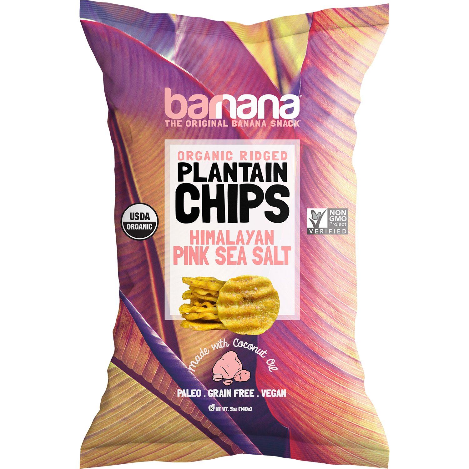 Barnana Organic Plantain Chips Barnana Himalayan Pink Sea Salt 5 Ounce 