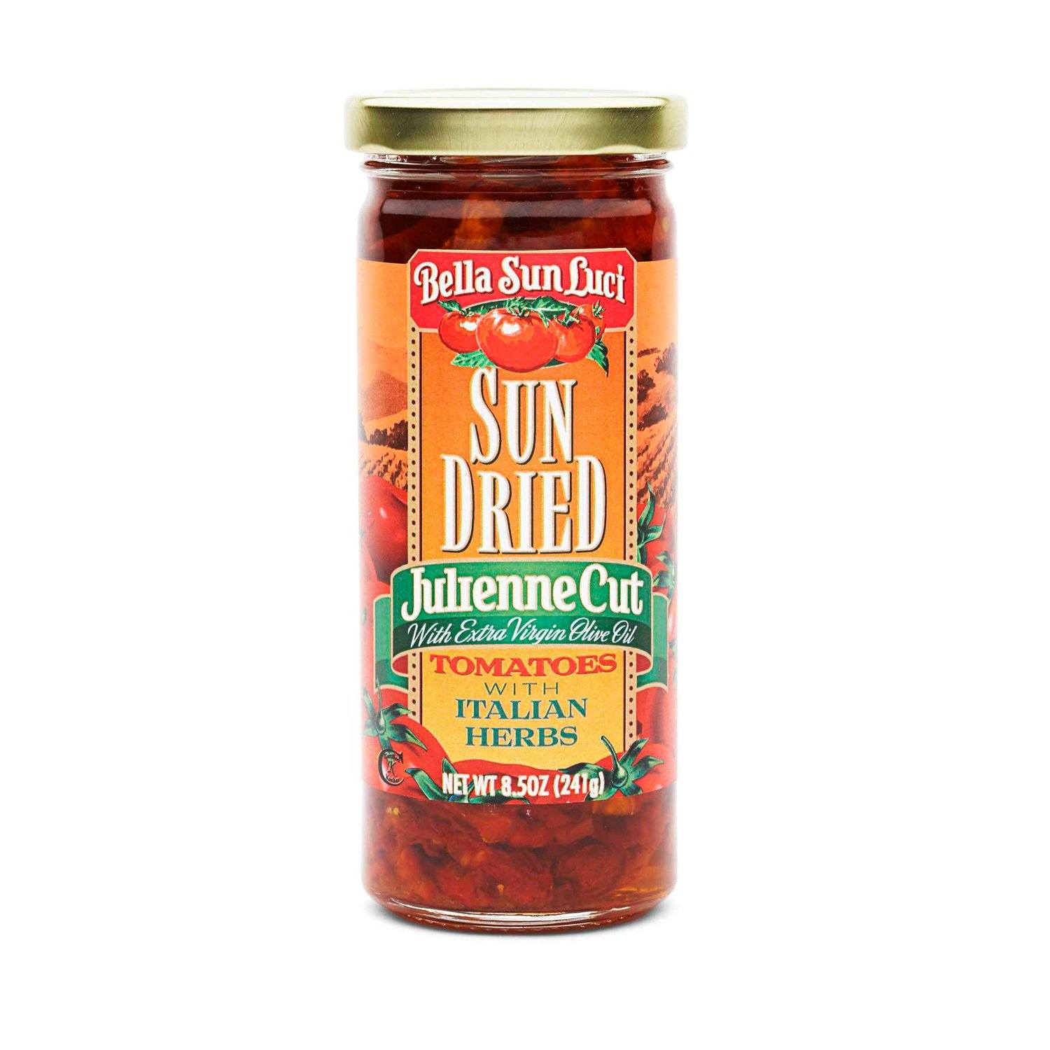 Bella Sun Luci Sun Dried Tomatoes in Olive Oil Bella Sun Luci Julienne Cut with Olive Oil & Italian Herbs 8.5 Ounce 