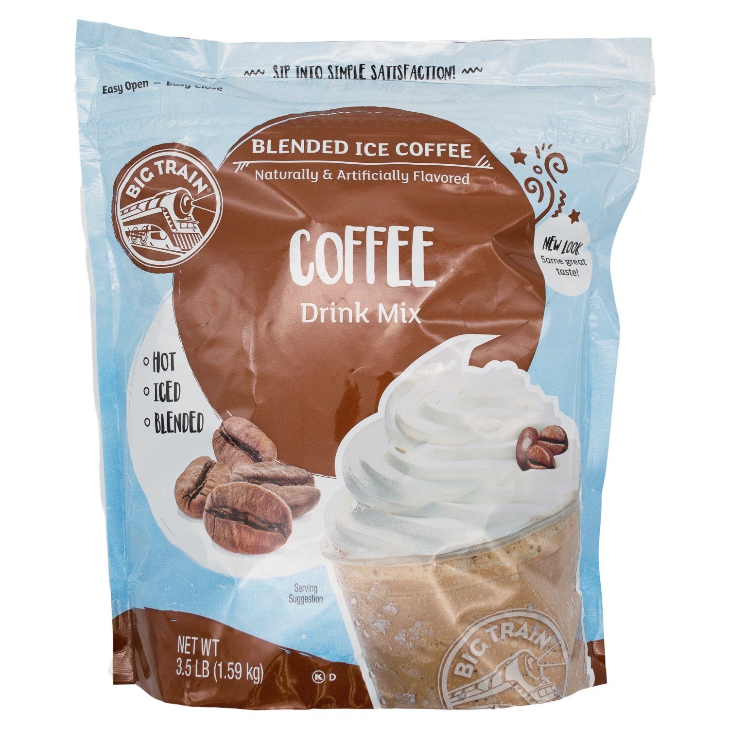 Big Train Blended Ice Coffee Big Train Coffee 3.5 Pound Sealable 