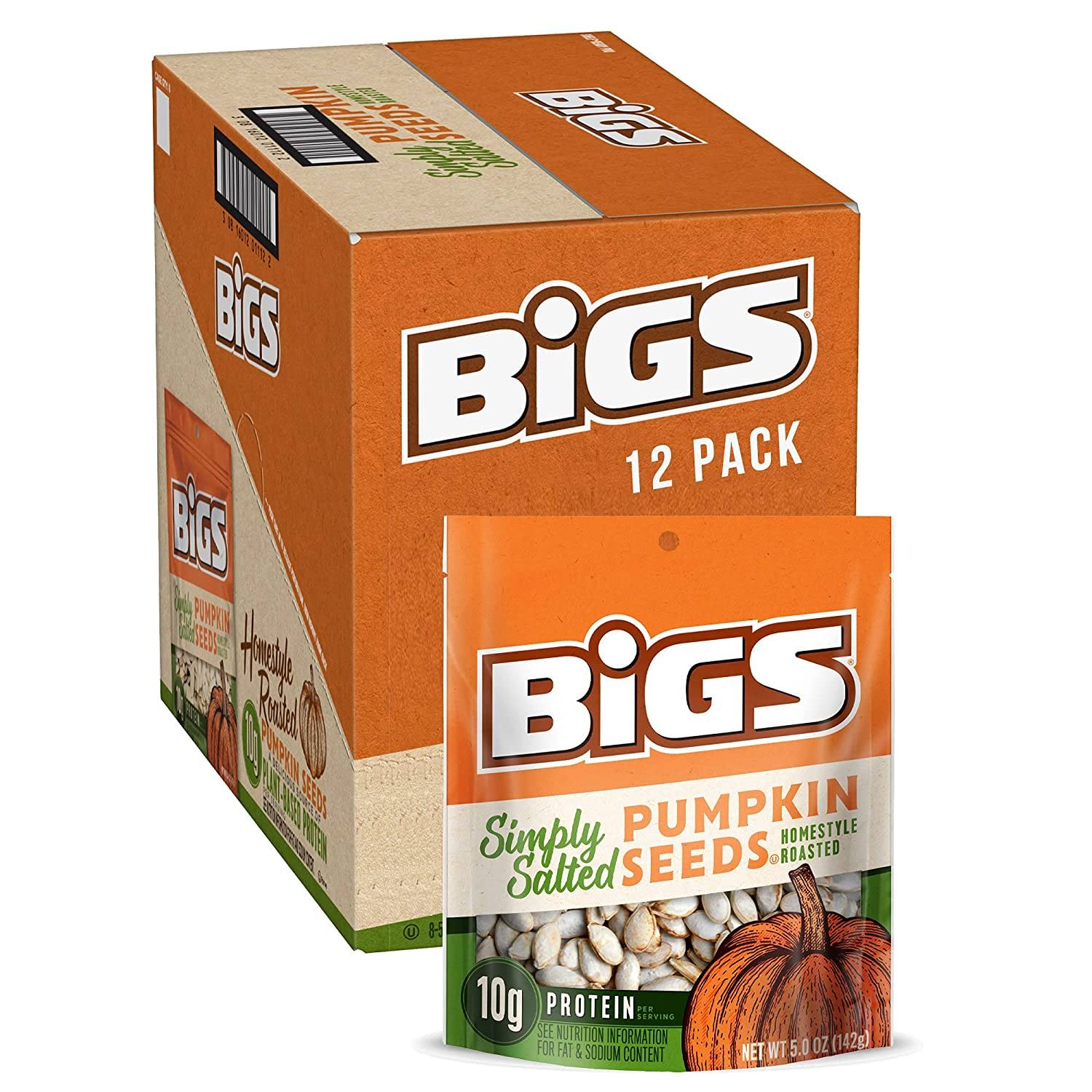 BIGS Pumpkin Seeds BIGS Simply Salted 5 Oz-12 Count 