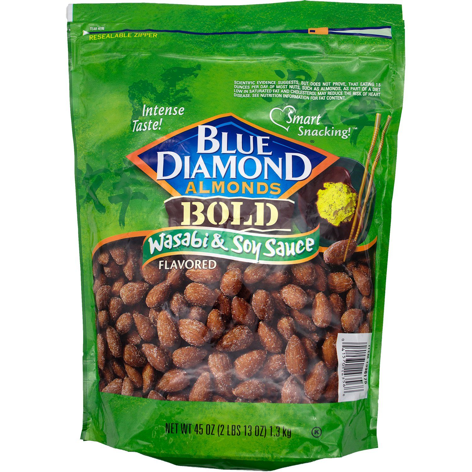 Blue Diamond Almonds Blue Diamond Almonds Wasabi & Soy Sauce 45 Ounce 