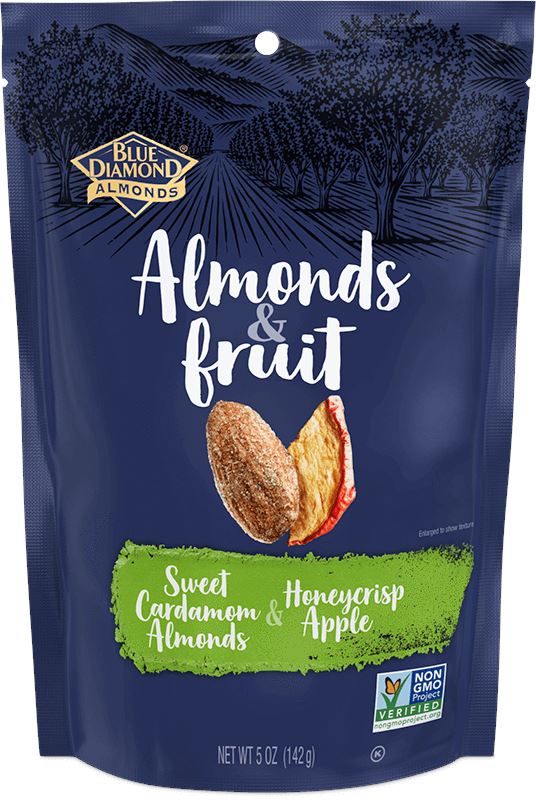 Blue Diamond Almonds & Fruit Blue Diamond Almonds Sweet Cardamom Almonds & Honeycrisp Apple 5 Ounce 