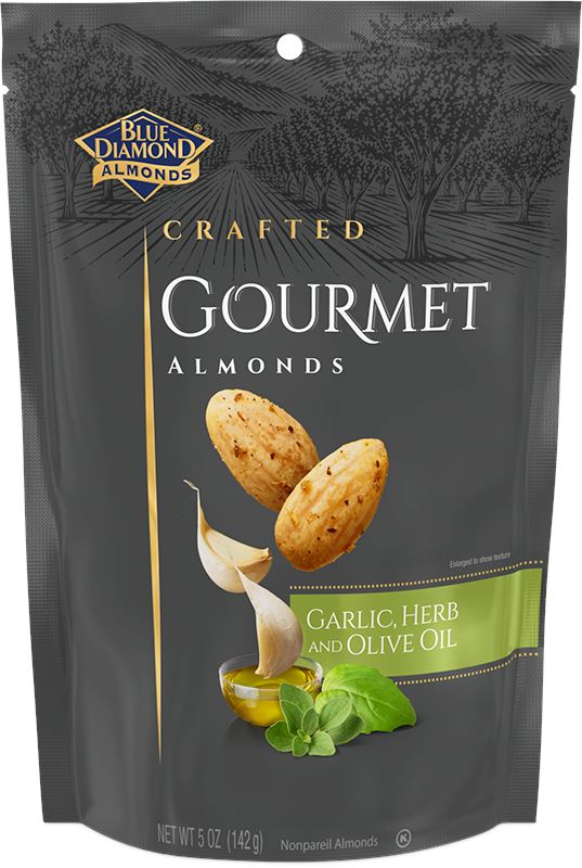 Blue Diamond Craft Gourmet Almonds Blue Diamond Almonds Garlic & Herb and Olive Oil 5 Ounce 