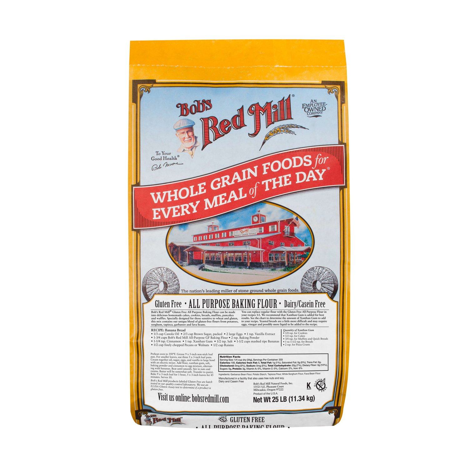 Bob's Red Mill Gluten Free All Purpose Baking Flour Bob's Red Mill 25 Pound 