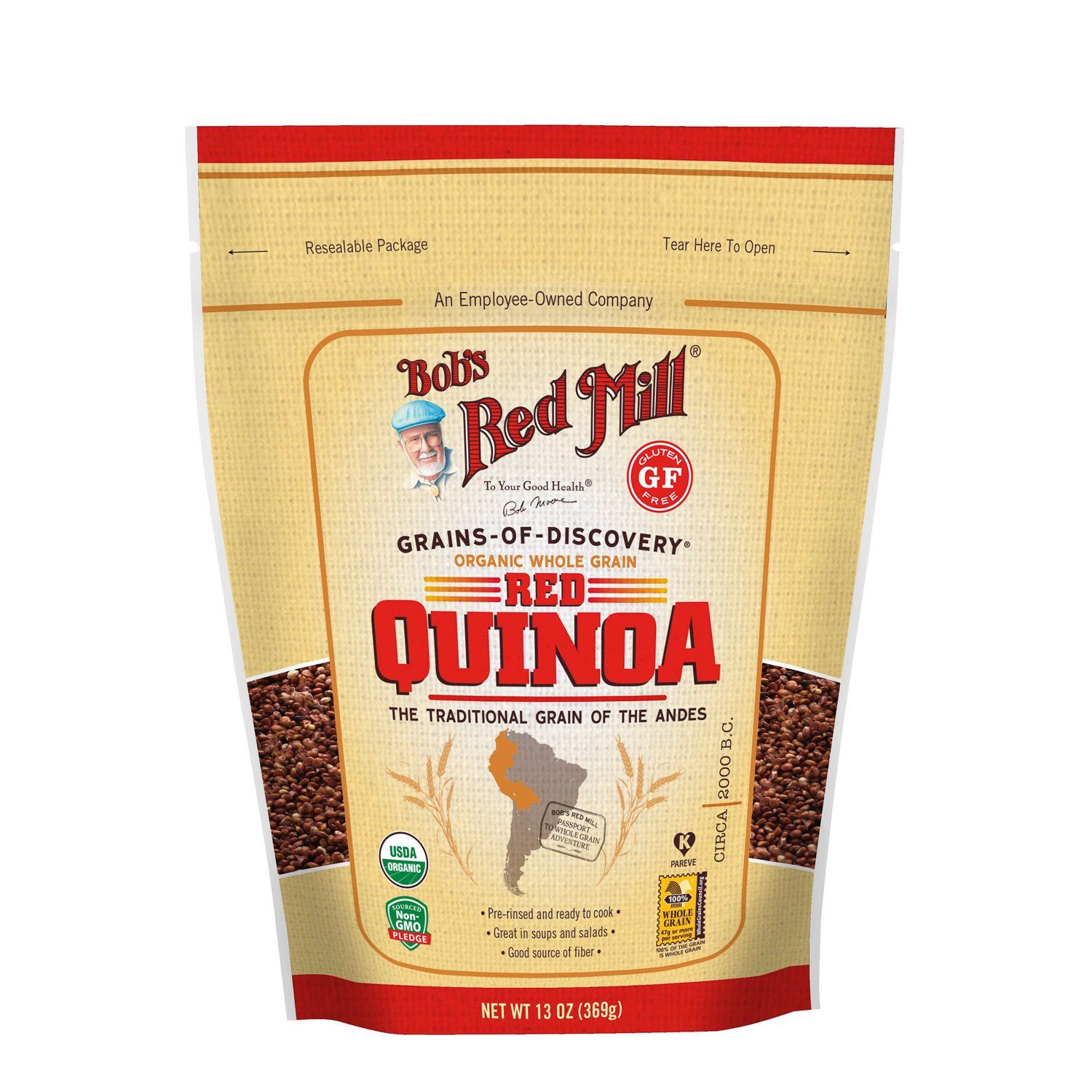 Bob's Red Mill Quinoa Bob's Red Mill Organic Red Quinoa 13 Ounce 