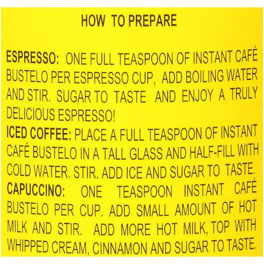 Cafe Bustelo Bustelo Coffee Instant Café Bustelo 