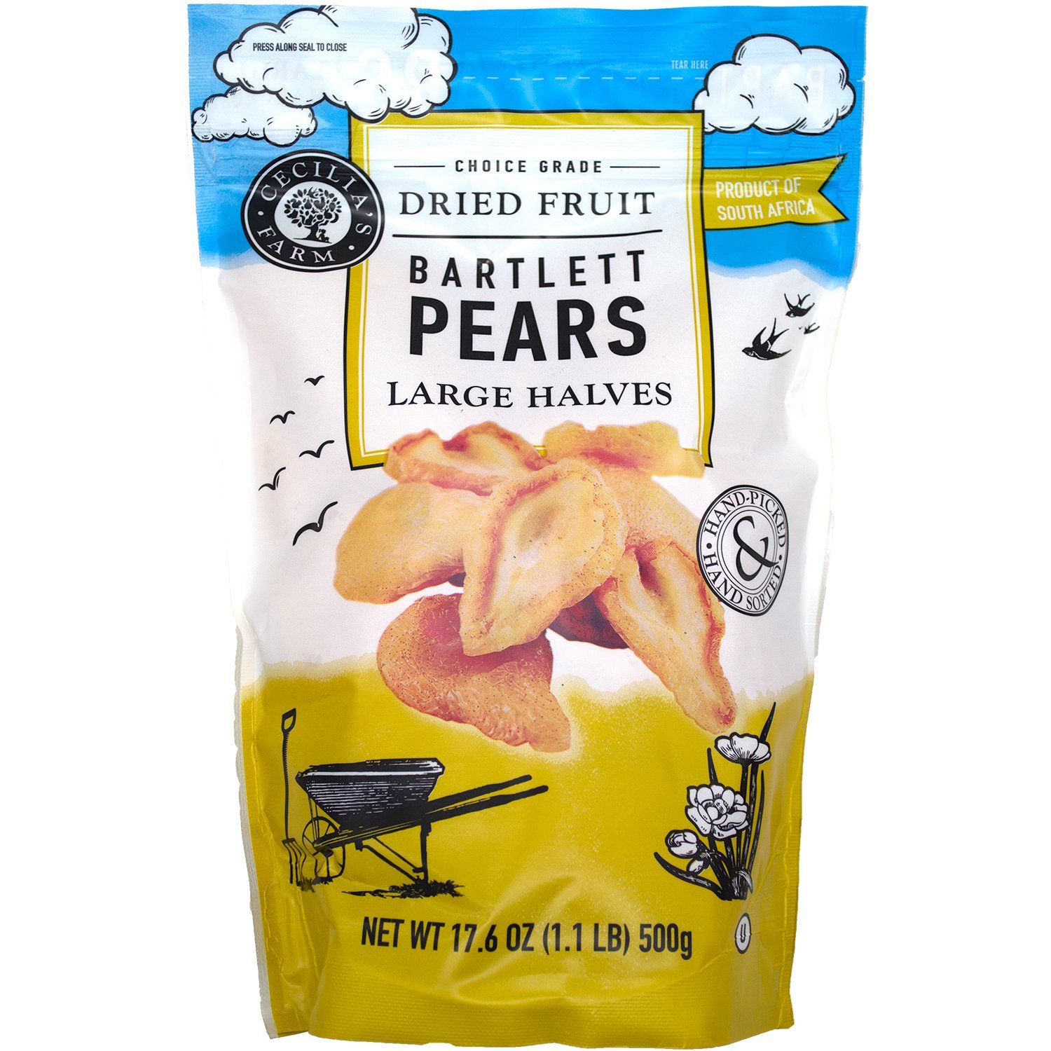 Cecilia’s Farm Dried Bartlett Pears Large Halves Cecilia’s Farm 17.6 Ounce 