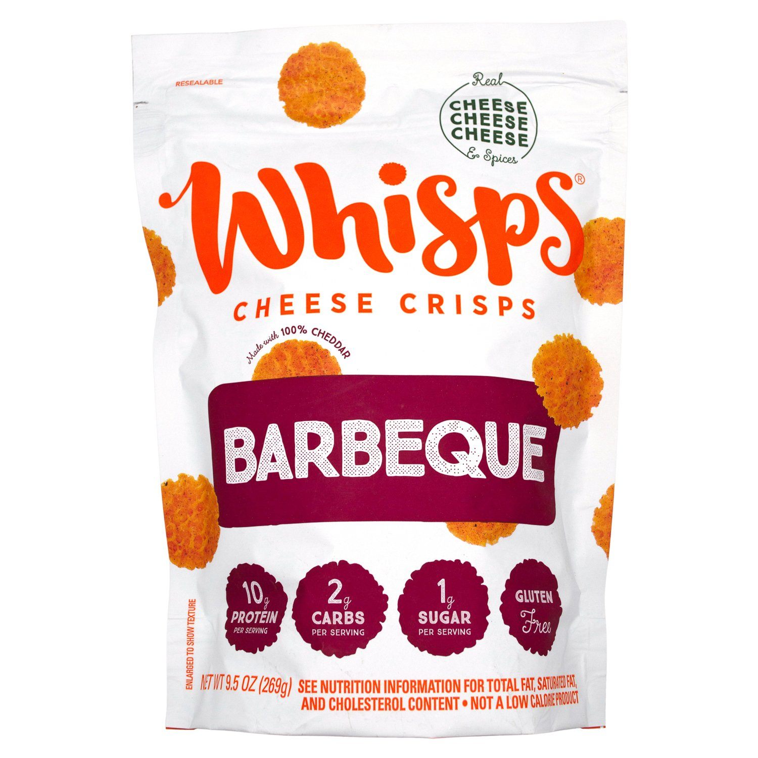 Cello Whisps Cheese Crisps Cello Barbeque 9.5 Ounce 