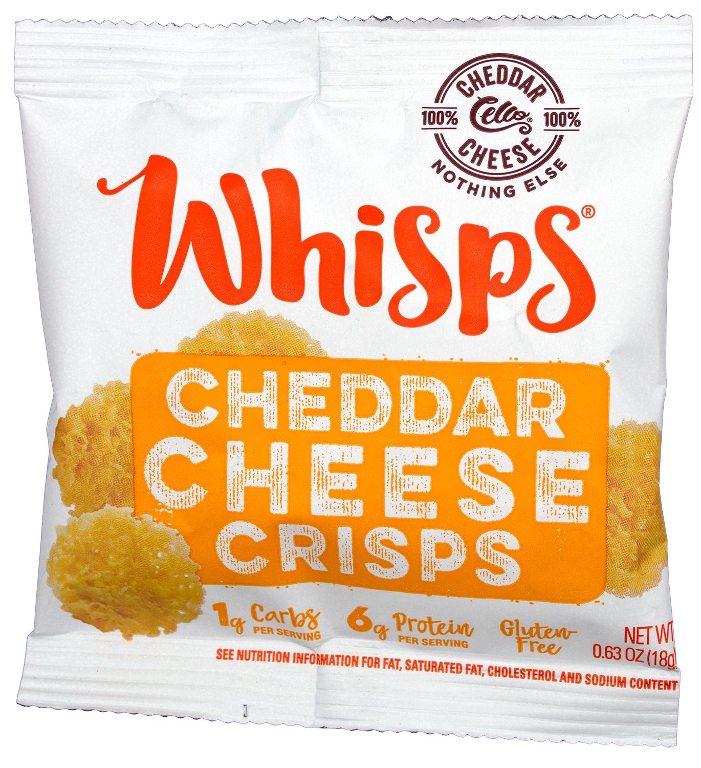 Cello Whisps Cheese Crisps Cello Cheddar 0.63 Ounce 