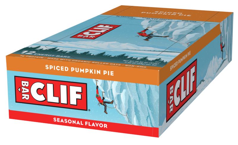 CLIF BAR, Energy Bars, 2.4 Ounce Clif Bar Spiced Pumpkin Pie 2.4 Oz-12 Count 