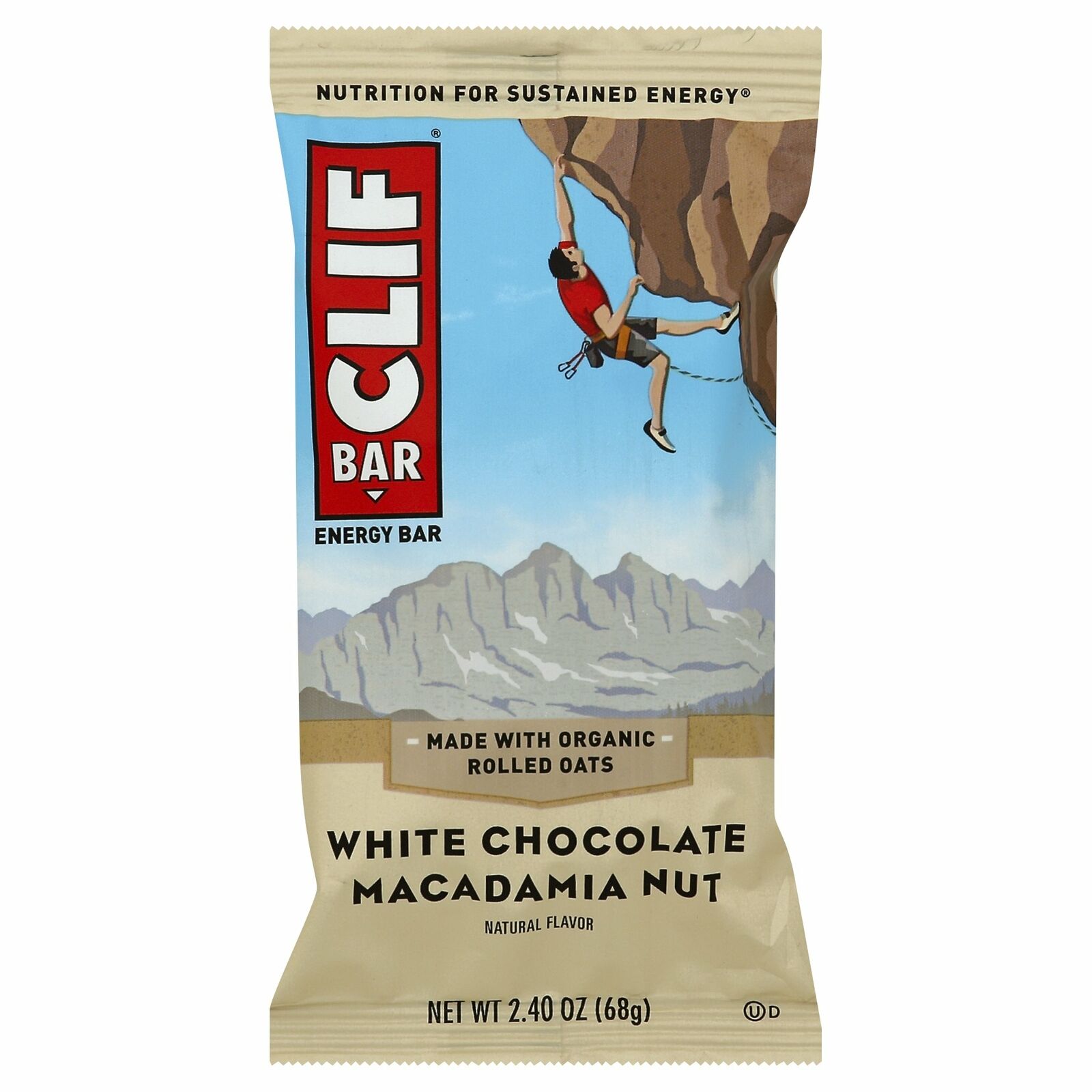 CLIF BAR, Energy Bars, 2.4 Ounce Clif Bar White Chocolate Macadamia Nut 2.4 Ounce 