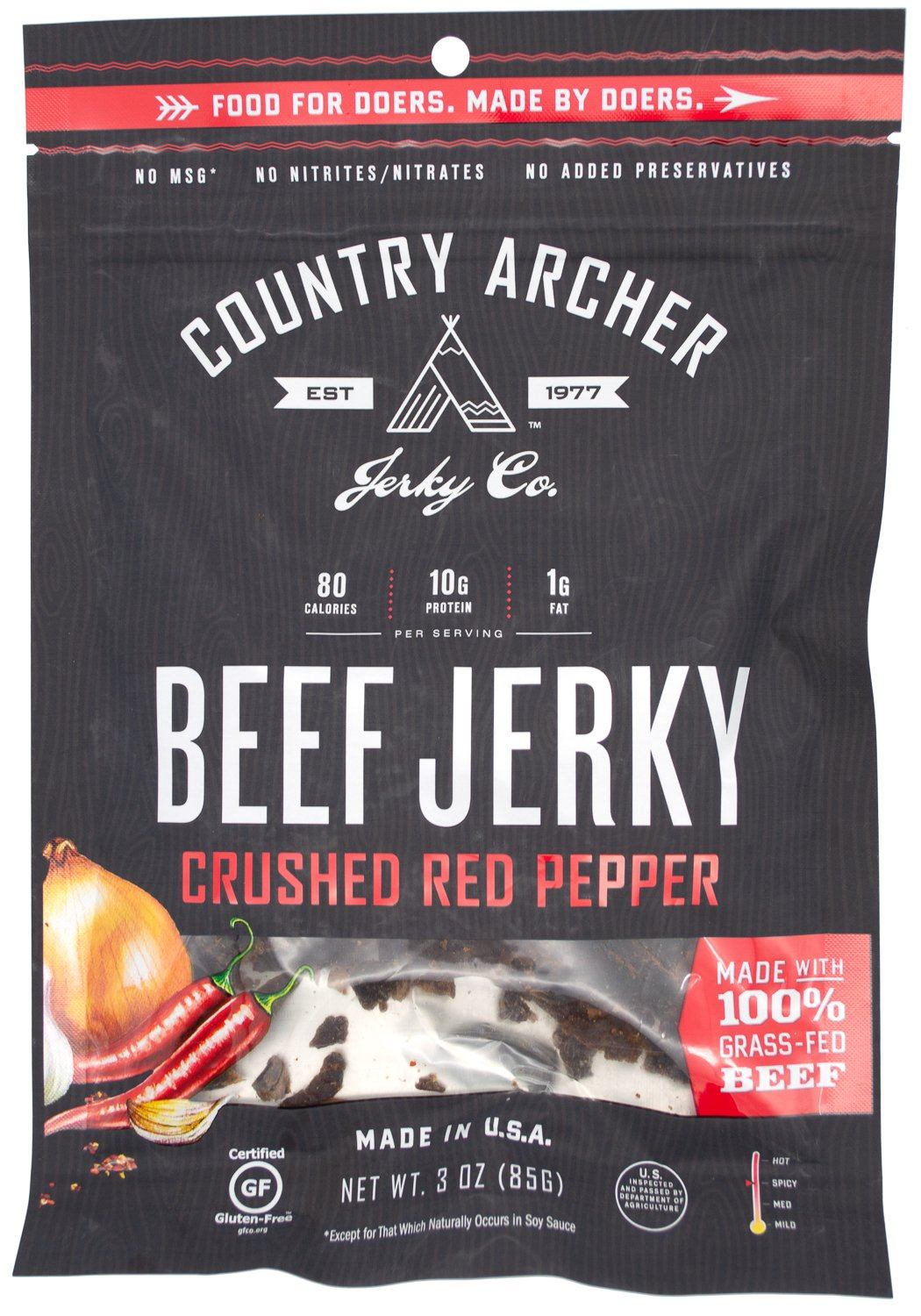 Country Archer Beef Jerky Country Archer Crushed Red Pepper 3 Ounce 