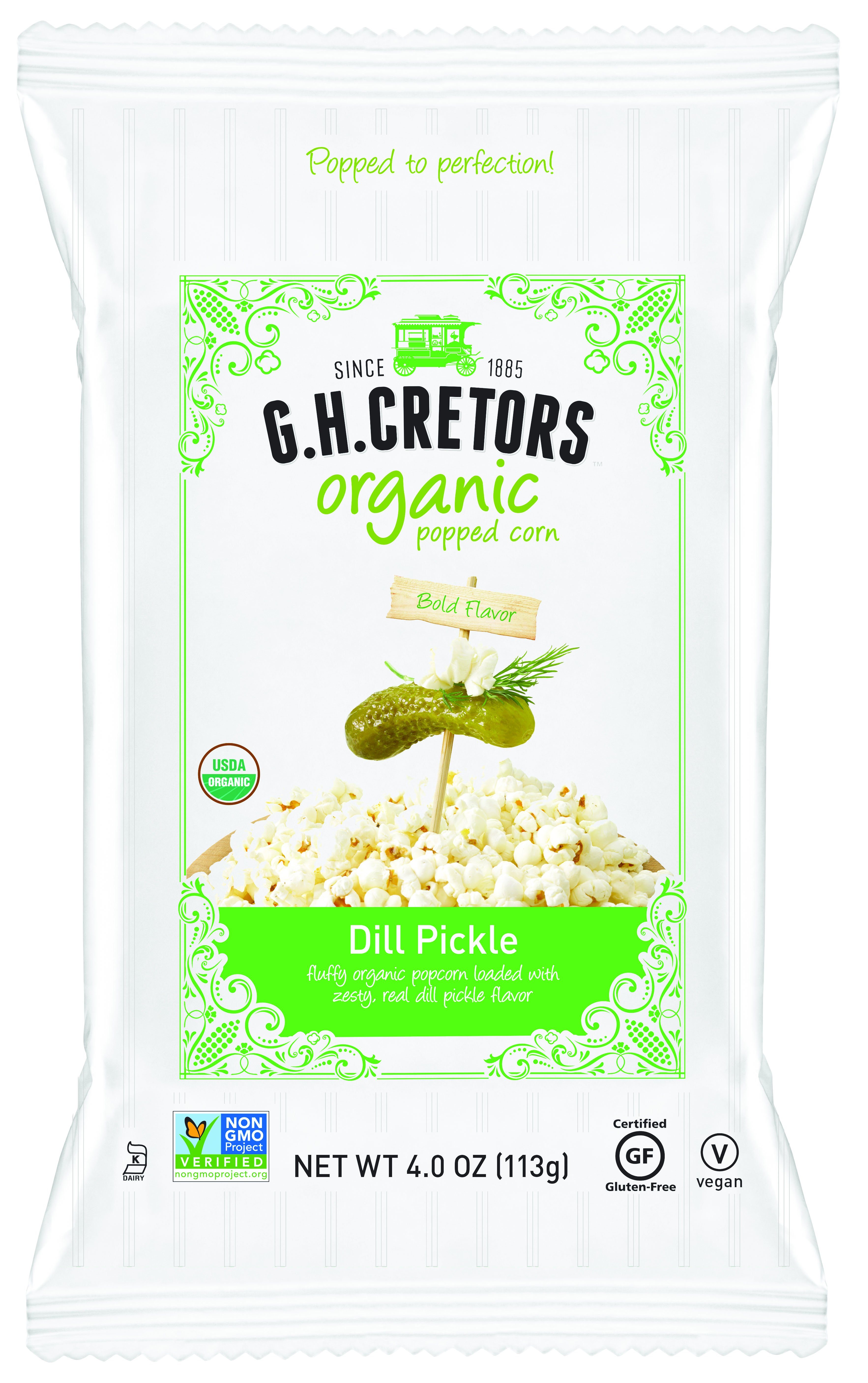 Cretors Hancrafted Small-Batch Popcorn G.H. Cretors Organic Dill Pickle 4 Ounce 