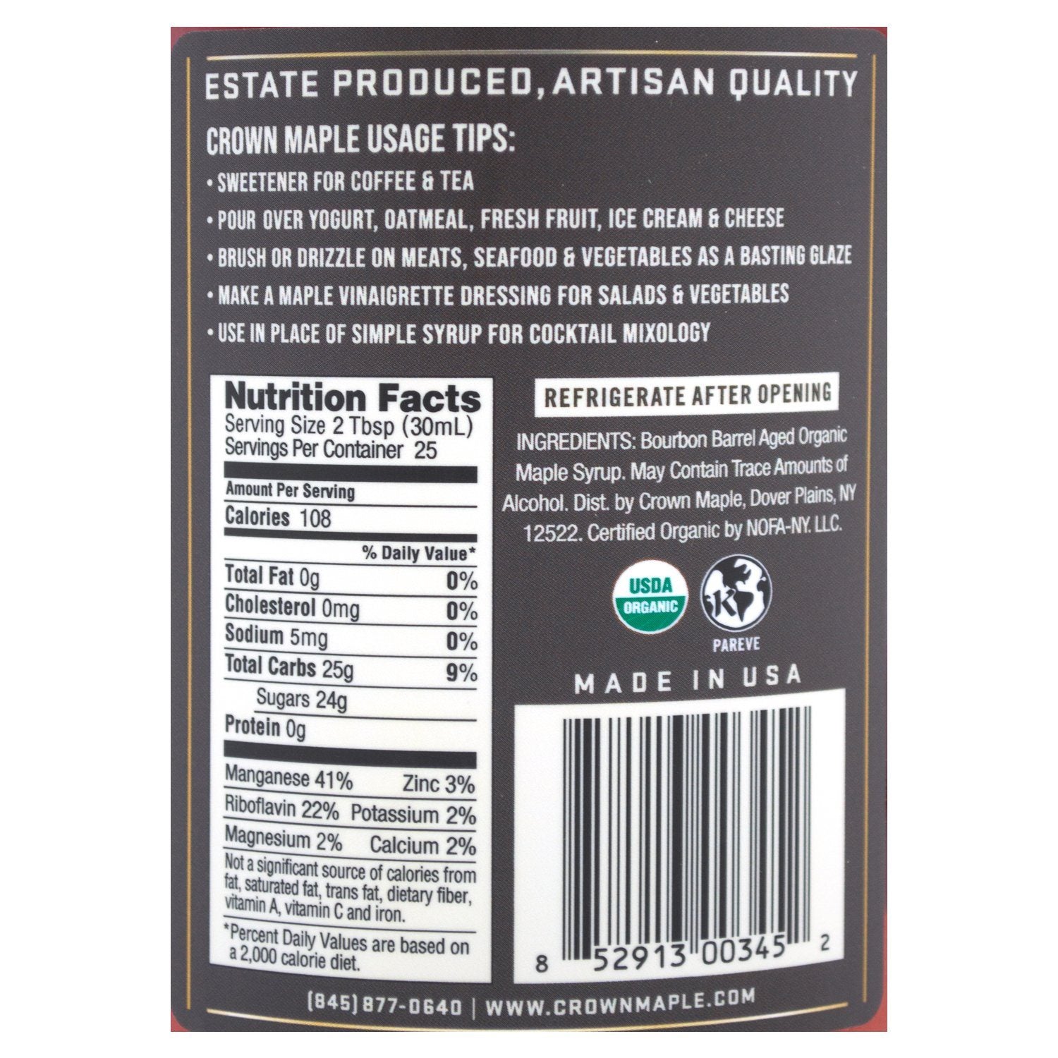 Crown Maple, Organic Maple Syrup Crown Maple 