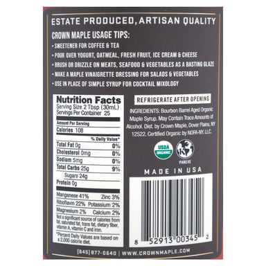 Crown Maple, Organic Maple Syrup Crown Maple 