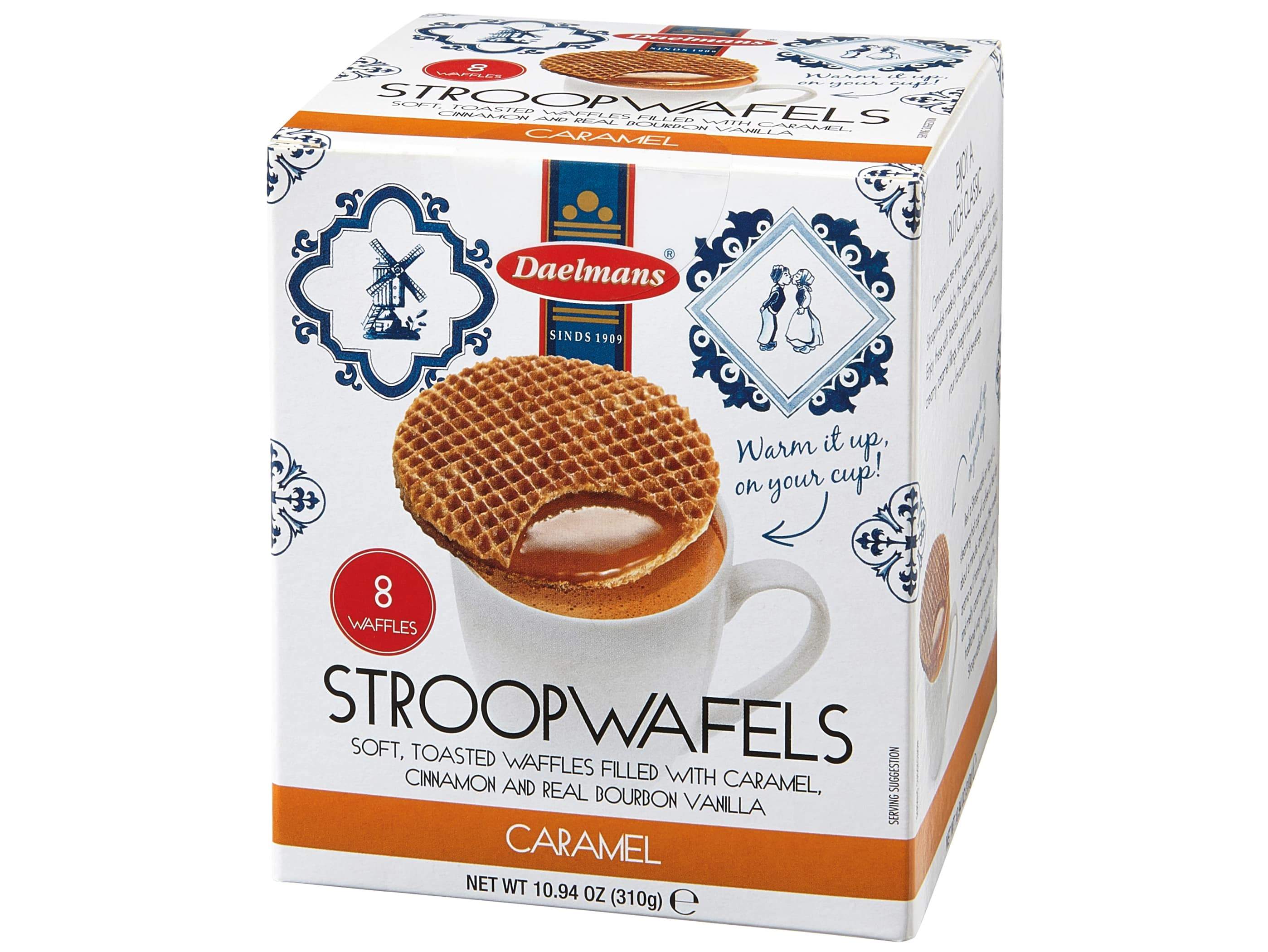 Daelmans Stroopwafels Daelmans Jumbo Caramel 8 Count Cube Box 