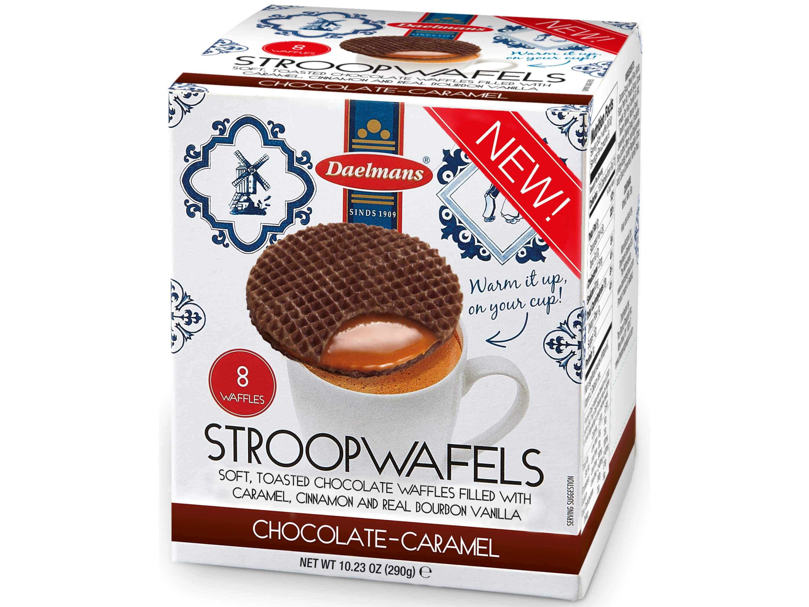 Daelmans Stroopwafels Daelmans Jumbo Chocolate 8 Count Cube Box 