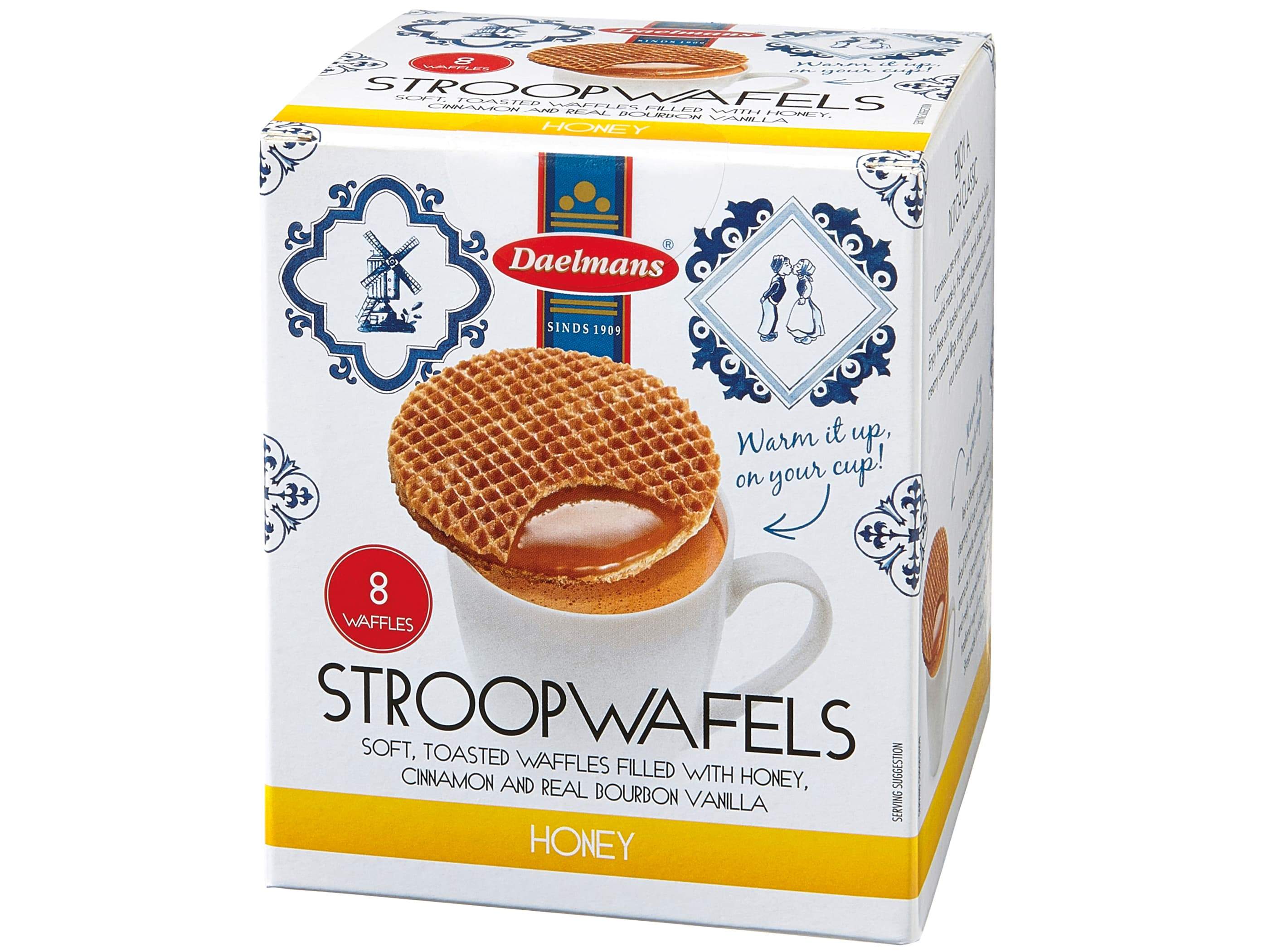 Daelmans Stroopwafels Daelmans Jumbo Honey 8 Count Cube Box 